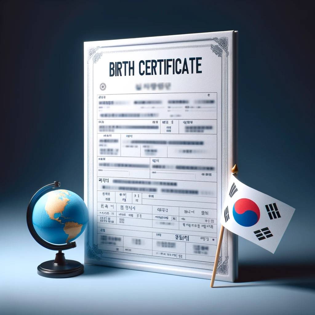 korean birth certificate translation