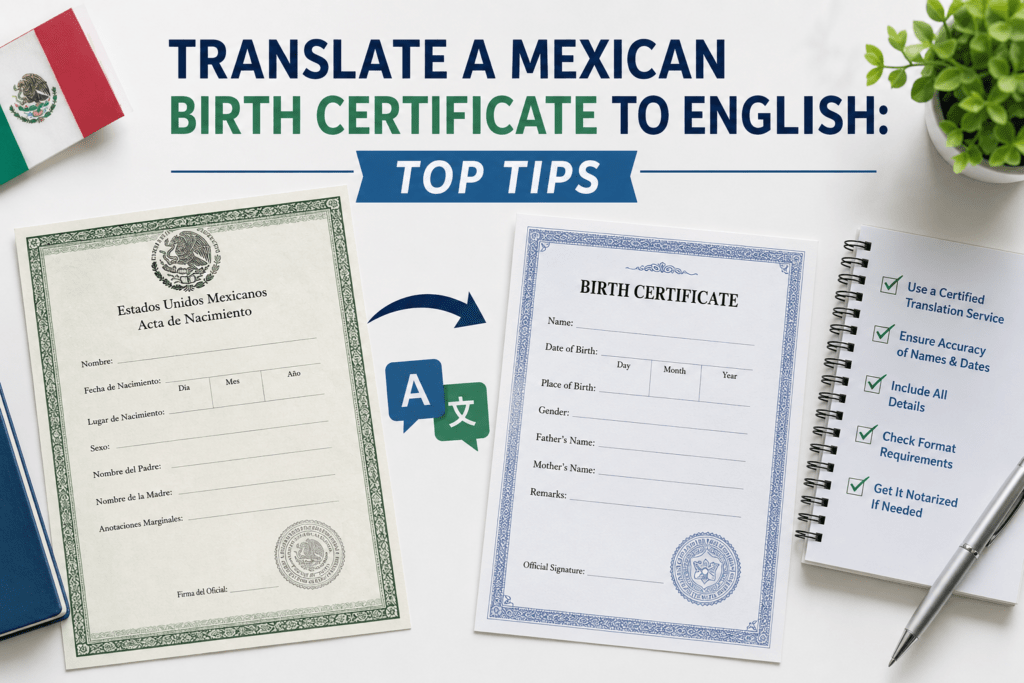 Translate A Mexican Birth Certificate To English: Top Tips